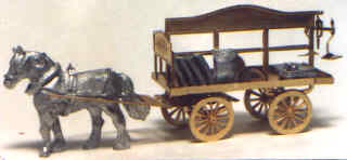 Coal Merchant's Cart & Horse          (For HO scale)