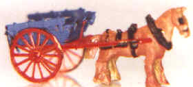Farm Tip-cart & Horse                      (For HO scale)