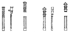 Two-part shop pilasters x 2 types
