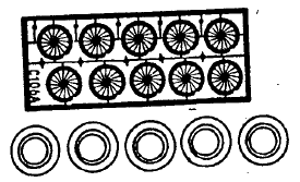 Cast wheels & etched spokes - 9.15mm diameter