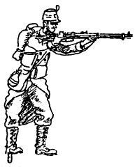 Belgian figure standing firing rifle 