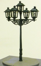 Streetlamp with 5 lanterns