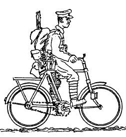 British Soldier cycling 