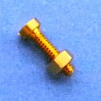 10BA cheesehead brass bolts & nuts x 10 (1/4-inch/6.35mm) 