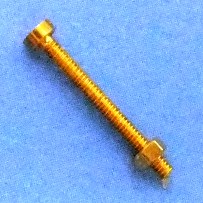 12BA cheesehead brass bolts & nuts x 10 (1/2-inch/12.7mm) 