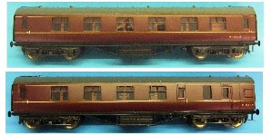 O-scale Stanier 2-coach set 