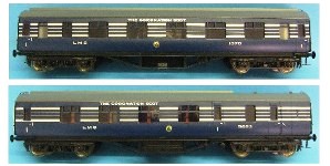 O-scale Stanier 2-coach set 