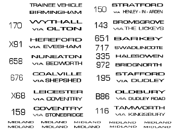 Transfer set Destination Blinds Set B