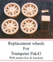 Trumpeter PAK43 wheels & shield ammo box