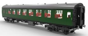 B.R. Mk1, 3-coach set in Southern Region Green livery