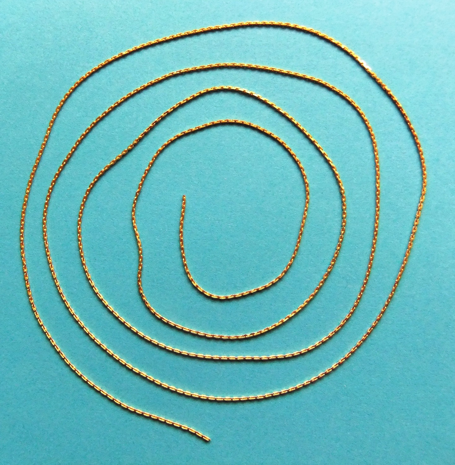 Very fine OVAL brass chain - 1 metre x 1mm links