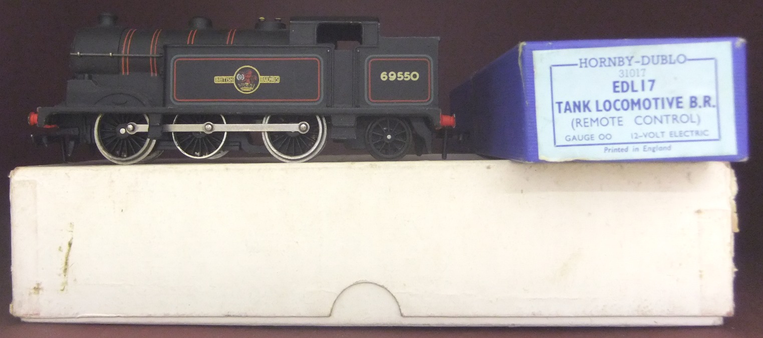 Hornby Dublo EDL1 N7-class 0-6-2-Tank 2-rail in BR livery