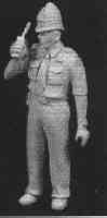 British policeman with walkie-talkie