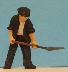 Omen - German fireman, holding shovel level