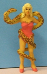 Omen - Lady snake charmer with snake