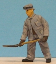 Omen - French chauffeur, holding shovel level