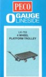 Peco 4-wheel platform trolley kit in whitemetal.