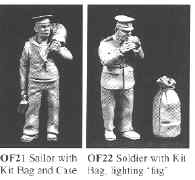 Sailor with kitbag & case