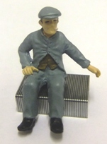 Painted, Seated loco driver