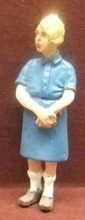 1:43 Unknown Make Painted Figure Girl in Blue Dress x 1