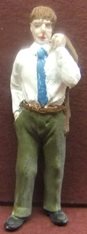 1:43 Unknown Make Painted Figure Man with Coat over Shoulder x 1