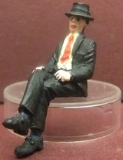 1:43 Unknown Make Painted Figure Man with Trilby Hat x 1