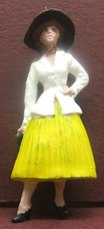 1:43 Unknown Make Painted Figure Woman in Yellow Skirt x 1