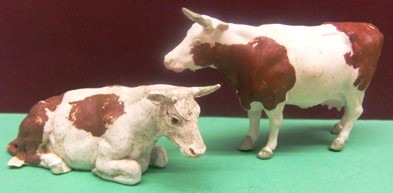 2 Cows (Brown & White)