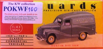 1:43 Lledo Vanguards Austin A40 Van = Raleigh Cycles VA03009