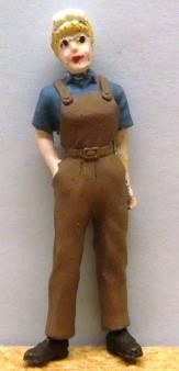 1:43 Unknown Maker = Painted Female in Overalls