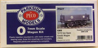 1:43 Parkside (PECO) Open Goods Wagon kit (1932) with S7 wheels (PS27)