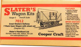 1:43 Slaters (Cooper Craft) 7-plank GWR Open goods Wagon kit with S7 wheels (7012)