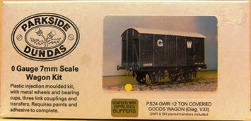 1:43 Parkside GWR 12-ton Van kit (diag V33) with wheels. 