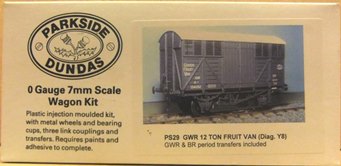 1:43 Parkside GWR 12-ton Fruit Van (diag Y8) with S7 wheels (PS29)