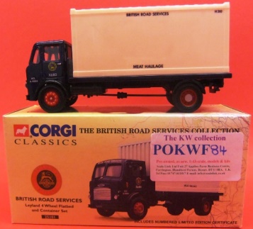 1:50 Corgi Leylend Flatbed with Container CC25101