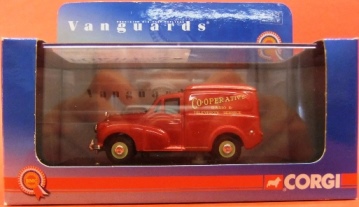 1:43 Corgi Vanguards Morris 1000 Van = Co-op Radio & Television VA 01122