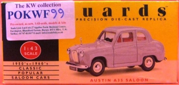 1:43 Lledo Vanguards Austin A35 Car (Grey)