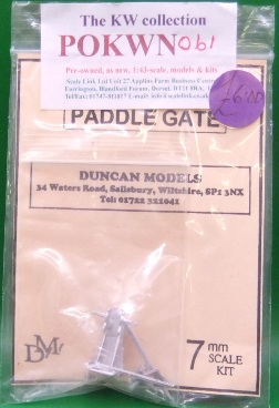 Duncan Models Canal Paddle-gate kit