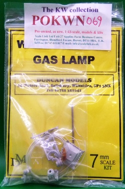 Duncan Models Wall-mounted Gas Lamp kit