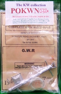 Duncan Models GWR Platform Lamp kit