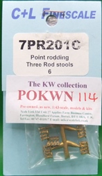 C+L Finescale 7PR201C 3 Rod Stools x 6 - kit