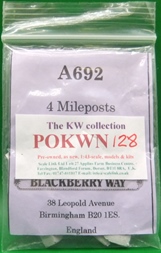 Blackberry Way A692 Mileposts x 4