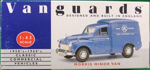 Vanguards 11005 Morris 1000 Van RAC 1:43