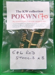 C+L Finescale 7PR201D 5 & 6 Rod Stools x 8 - 4 of each - kit