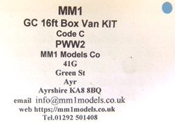 MMI MMW2 Great Central 16-ft Box Van Kit - No wheels