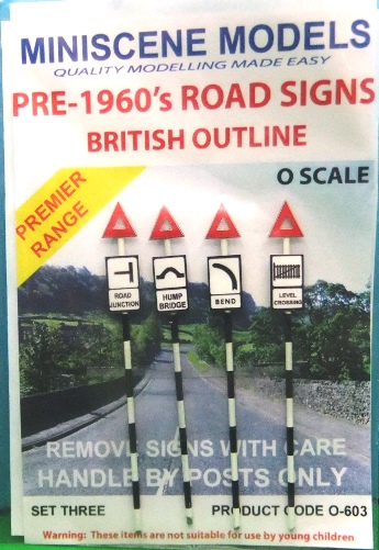 Miniscene 0-603 Pre 1960's Roadsigns
