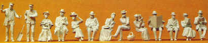 1:32 Seated figures c1900 - Unpainted