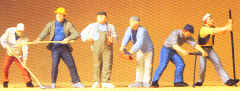 1:45 Figures Construction Workers x 6 with hand-tools