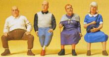 1:45 Figures Seated Travellers x 4 