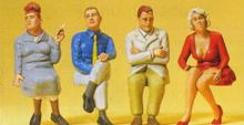 1:45 Figures Seated Travellers x 4
